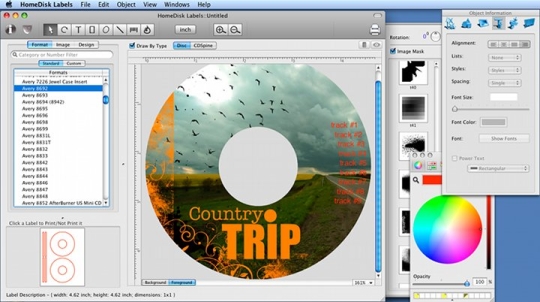 Cd label software for mac os x
